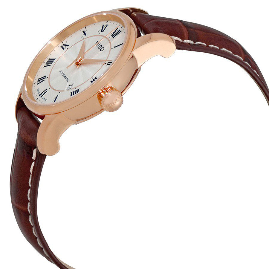  Shop Authentic Mido Baroncelli III Automatic Silver Dial Brown Leather Strap Watch For Women - M7600.2.21.8 - Luxxuri