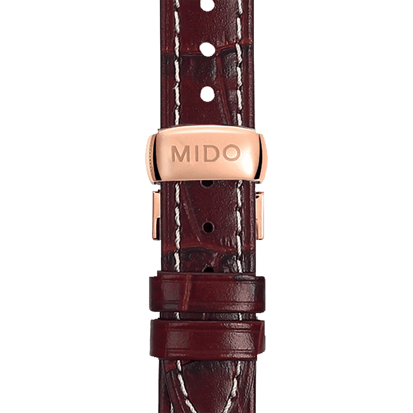  Shop Authentic Mido Baroncelli III Automatic Silver Dial Brown Leather Strap Watch For Women - M7600.2.21.8 - Luxxuri