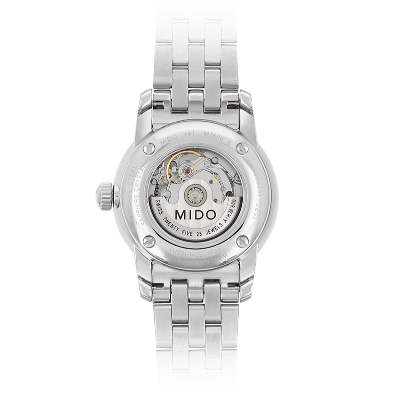  Shop Authentic Mido Baroncelli III Automatic White Dial Two Tone Steel Strap Watch For Women - M7600.9.26.1 - Luxxuri
