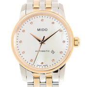  Shop Authentic Mido Baroncelli III Automatic Mother of Pearl White Dial Two Tone Steel Strap Watch For Women - M7600.9.69.1 - Luxxuri