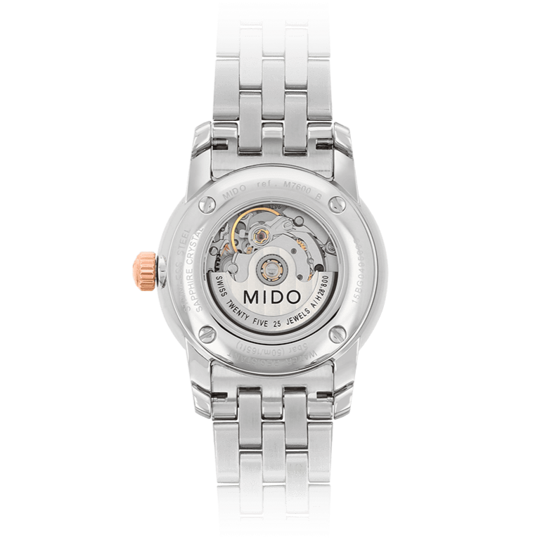  Shop Authentic Mido Baroncelli III Automatic White Dial Two Tone Steel Strap Watch For Women - M7600.9.N6.1 - Luxxuri