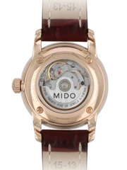  Shop Authentic Mido Baroncelli III Automatic White Dial Brown Leather Strap Watch For Women - M7600.3.26.8 - Luxxuri