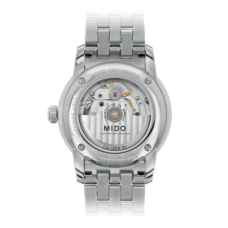  Shop Authentic Mido Baroncelli II Automatic Blue Dial Silver Steel Strap Watch For Men - M8600.4.15.1 - Luxxuri