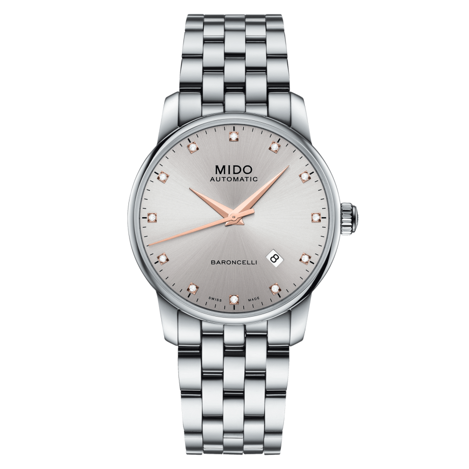  Shop Authentic Mido Baroncelli III Automatic Silver Dial Silver Steel Strap Watch For Men - M8600.4.67.1 - Luxxuri