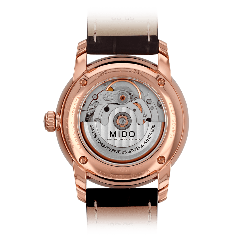  Shop Authentic Mido Baroncelli III Automatic Silver Dial Brown Leather Strap Watch For Men - M8600.2.21.8 - Luxxuri