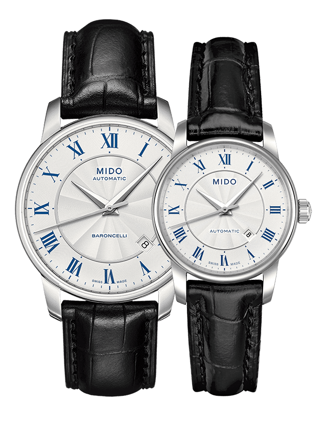  Shop Authentic Mido Baroncelli III Automatic Silver Dial Black Leather Strap Watch For Women - M7600.4.21.4 - Luxxuri
