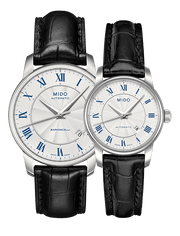  Shop Authentic Mido Baroncelli III Automatic Silver Dial Black Leather Strap Watch For Women - M7600.4.21.4 - Luxxuri