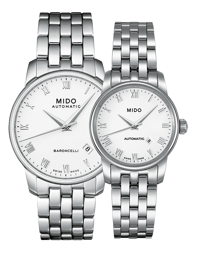  Shop Authentic Mido Baroncelli II Automatic White Dial Silver Steel Strap Watch For Men - M8600.4.26.1 - Luxxuri
