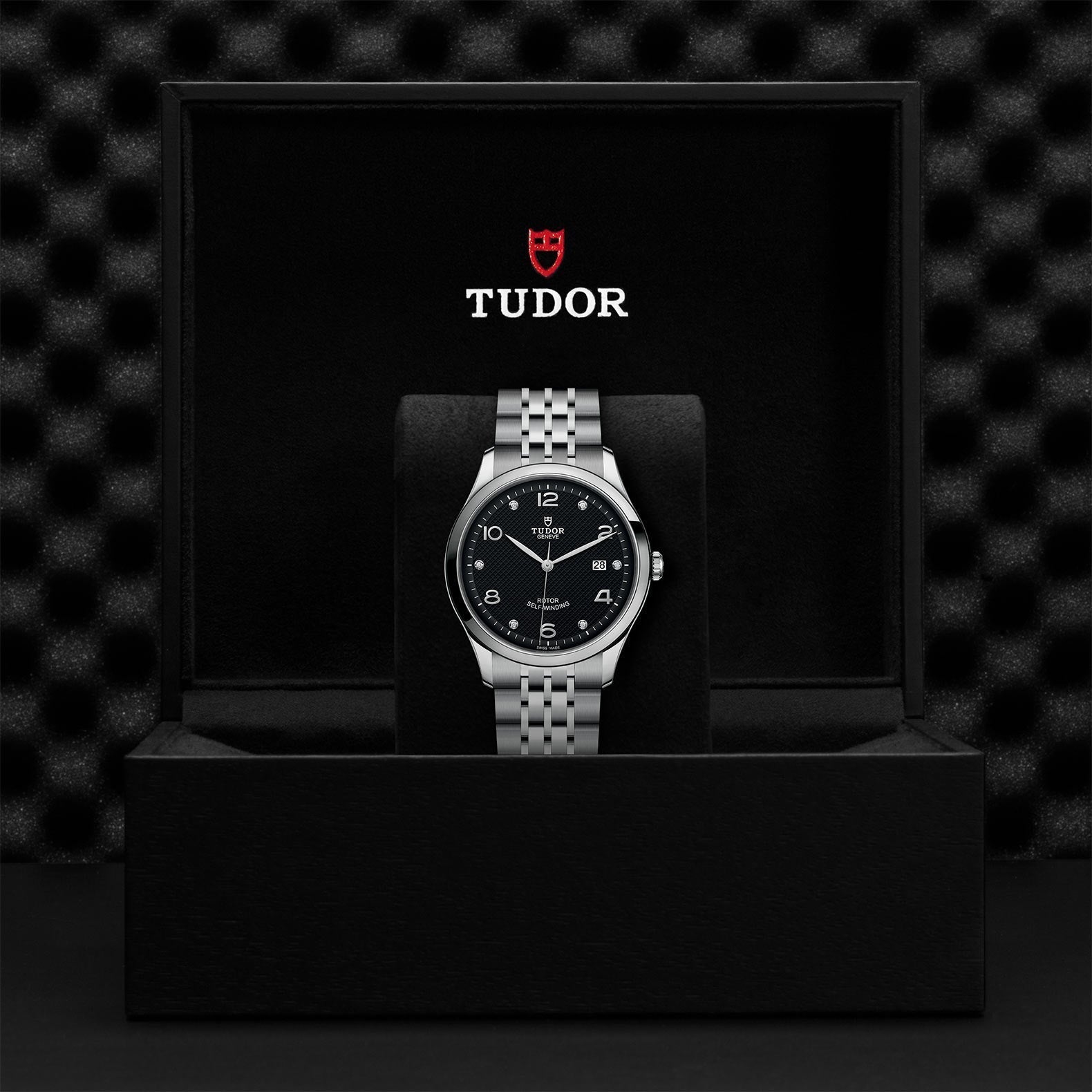  Shop Authentic Tudor 1926 Automatic Diamonds Black Dial Silver Steel Strap Watch for Men - M91650-0004 - Luxxuri