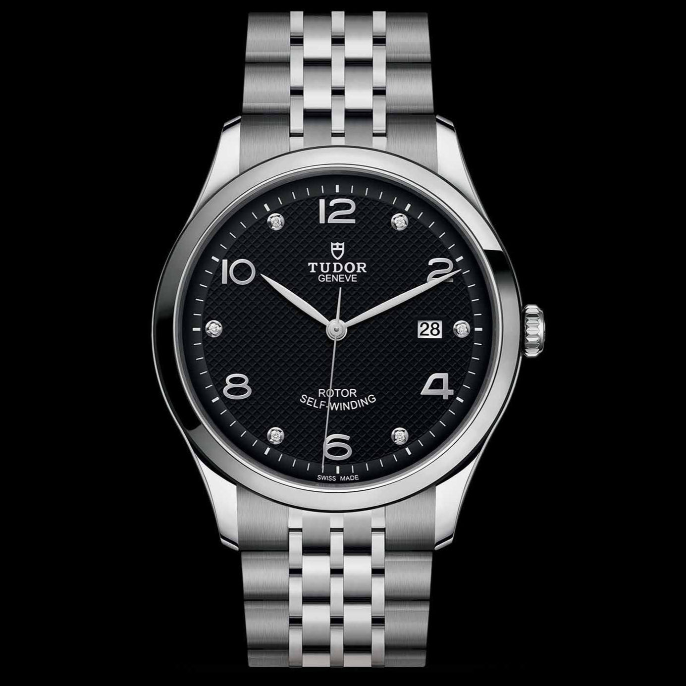  Shop Authentic Tudor 1926 Automatic Diamonds Black Dial Silver Steel Strap Watch for Men - M91650-0004 - Luxxuri