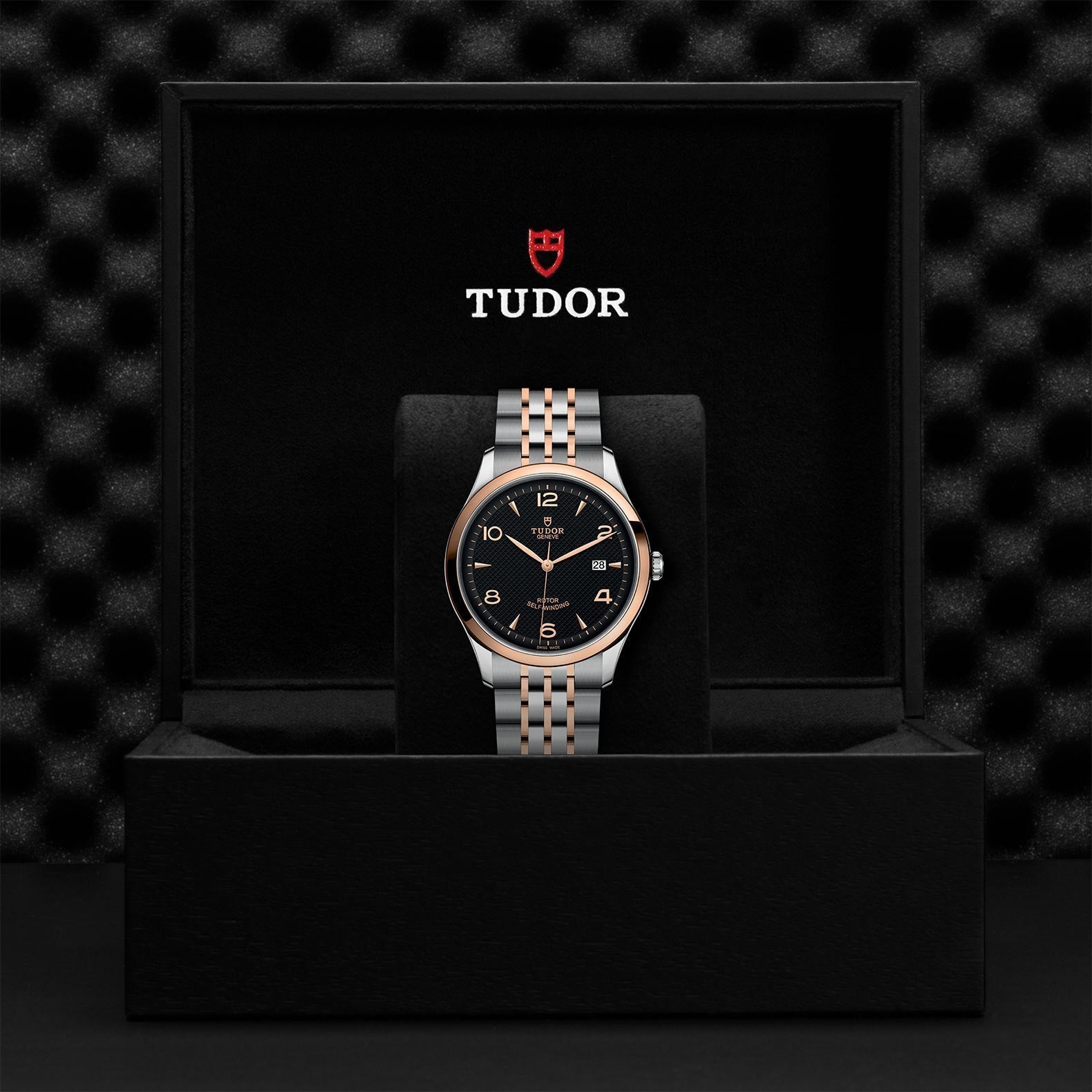  Shop Authentic Tudor 1926 Automatic Black Dial Two Tone Steel Strap Watch for Men - M91651-0003 - Luxxuri