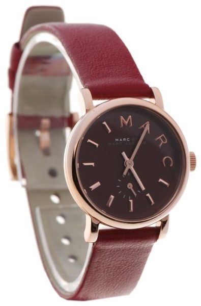  Shop Authentic Marc Jacobs Baker Maroon Dial Maroon Leather Strap Watch for Women - MBM1271 - Luxxuri