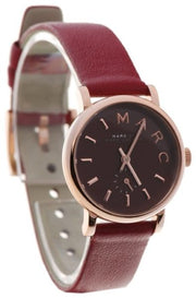  Shop Authentic Marc Jacobs Baker Maroon Dial Maroon Leather Strap Watch for Women - MBM1271 - Luxxuri