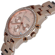  Shop Authentic Marc Jacobs Henry Chronograph Rose Gold Dial Rose Gold Steel Strap Watch for Women - MBM3118 - Luxxuri