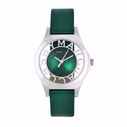  Shop Authentic Marc Jacobs Henry Skeleton Green Dial Green Leather Strap Watch for Women - MBM1336 - Luxxuri