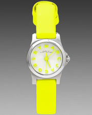  Shop Authentic Marc Jacobs Henry White Dial Neon Yellow Rubber Strap Watch for Women - MBM1235 - Luxxuri