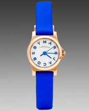  Shop Authentic Marc Jacobs Henry White Dial Blue Leather Strap Watch for Women - MBM1238 - Luxxuri