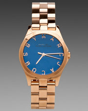  Shop Authentic Marc Jacobs Henry Blue Dial Rose Gold Steel Strap Watch for Women - MBM3213 - Luxxuri