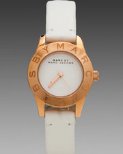  Shop Authentic Marc Jacobs Mini Blade White Dial White Leather Strap Watch for Women - MBM1207 - Luxxuri