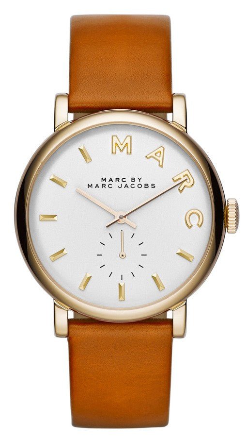  Shop Authentic Marc Jacobs Baker White Dial Brown Leather Strap Watch for Womern - MBM1316 - Luxxuri