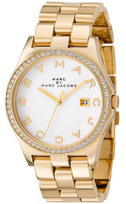  Shop Authentic Marc Jacobs Henry Diamonds White Dial Gold Steel Strap Watch for Women - MBM3045 - Luxxuri