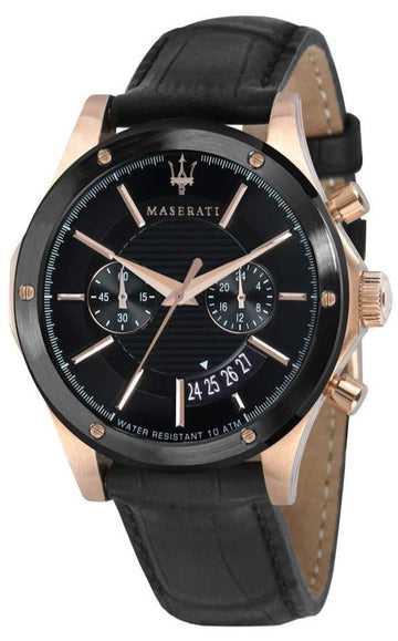  Shop Authentic Maserati Circuito Black Dial Black Leather Strap Watch For Men - R8871627001 - Luxxuri