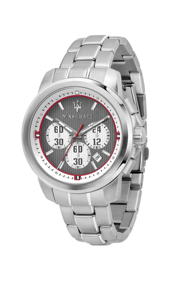  Shop Authentic Maserati Royale Chronograph Grey Dial Silver Steel Strap Watch For Men - R8873637003 - Luxxuri
