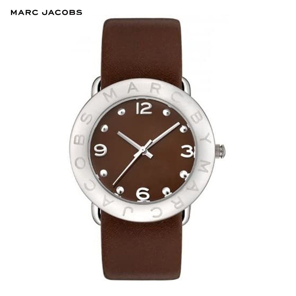  Shop Authentic Marc Jacobs Amy Brown Dial Brown Leather Strap Watch for Women - MBM1139 - Luxxuri