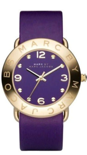  Shop Authentic Marc Jacobs Amy Purple Dial Purple Leather Strap Watch for Women - MBM1151 - Luxxuri
