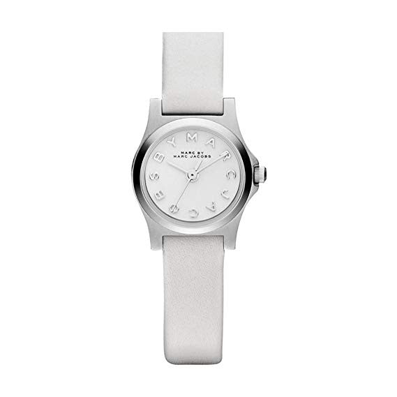  Shop Authentic Marc Jacobs Henry Dinky White Dial White Leather Strap Watch for Women - MBM1234 - Luxxuri