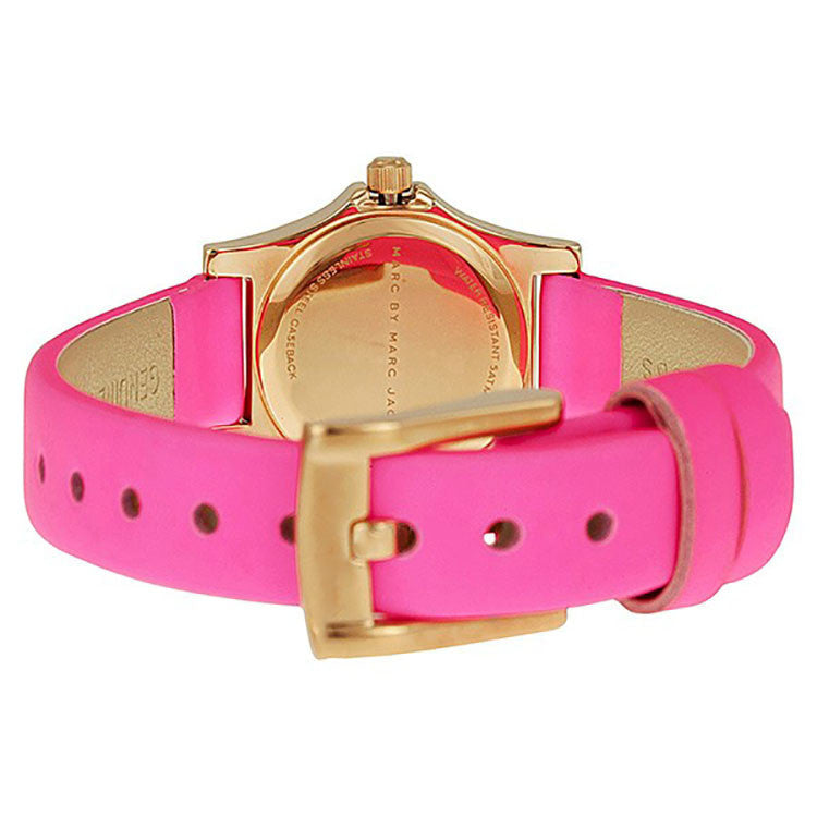 Shop Authentic Marc Jacobs Henry White Dial Pink Leather Strap Watch for Women - MBM1237 - Luxxuri