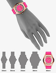  Shop Authentic Marc Jacobs Henry Skeleton Pink Dial Pink Leather Strap Watch for Women - MBM1243 - Luxxuri