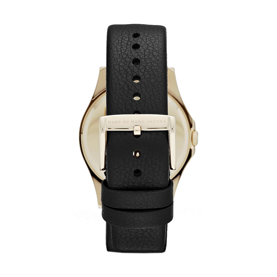 Shop Authentic Marc Jacobs Baby Dave Gold Dial Black Leather Strap Watch for Women - MBM1264 - Luxxuri