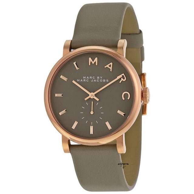  Shop Authentic Marc Jacobs Baker Grey Dial Grey Leather Strap Watch for Women - MBM1266 - Luxxuri