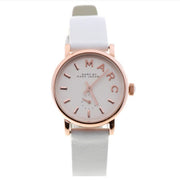  Shop Authentic Marc Jacobs Baker White Dial White Leather Strap Watch for Women - MBM1284 - Luxxuri