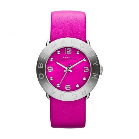  Shop Authentic Marc Jacobs Amy Pop Pink Dial Pink Leather Strap Watch for Women - MBM1286 - Luxxuri