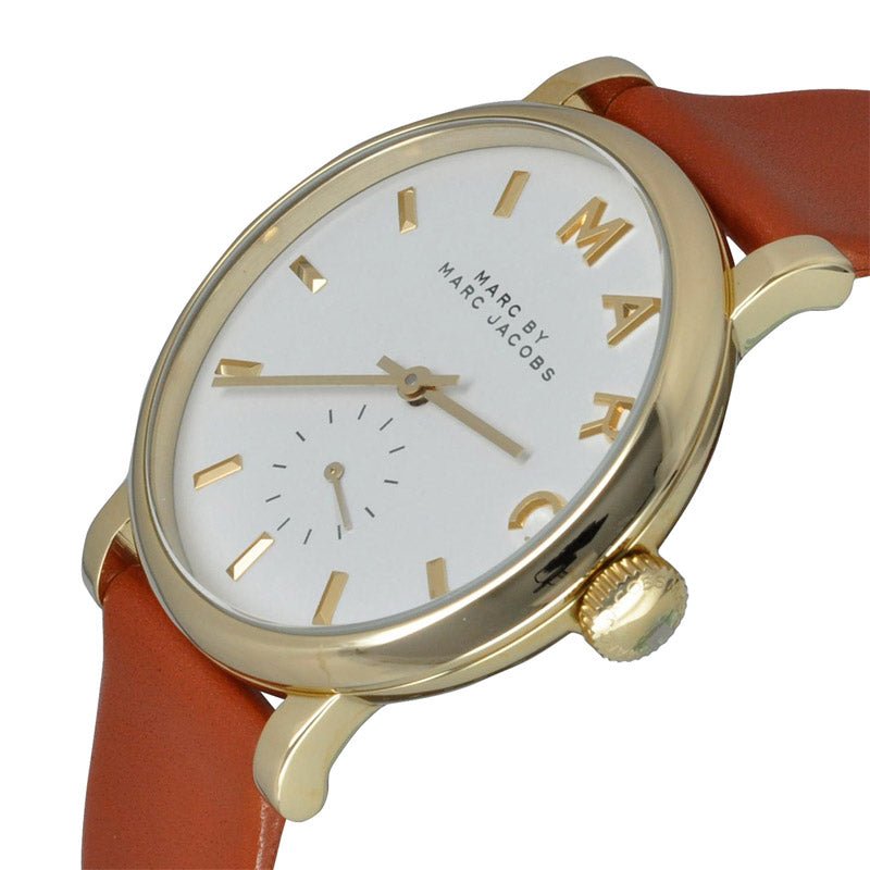  Shop Authentic Marc Jacobs Baker White Dial Brown Leather Strap Watch for Womern - MBM1316 - Luxxuri