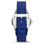  Shop Authentic Marc Jacobs Henry Skeleton Blue Dial Blue Leather Strap Watch for Women - MBM1337 - Luxxuri