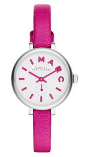 Shop Authentic Marc Jacobs Sally White Dial Pink Leather Strap Watch for Women - MBM1353 - Luxxuri