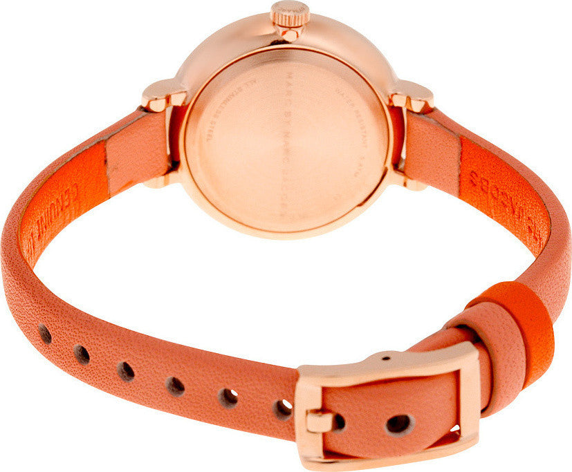  Shop Authentic Marc Jacobs Sally White Dial Orange Leather Strap Watch for Women - MBM1355 - Luxxuri