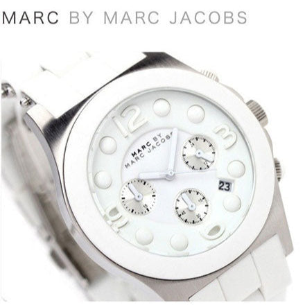 Shop Authentic Marc Jacobs Pelly White Dial White Silicone Strap Watch for Women - MBM2565 - Luxxuri