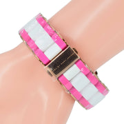  Shop Authentic Marc Jacobs Rock Chronograph White Dial Two Tone Silicone Strap Watch for Women - MBM2593 - Luxxuri