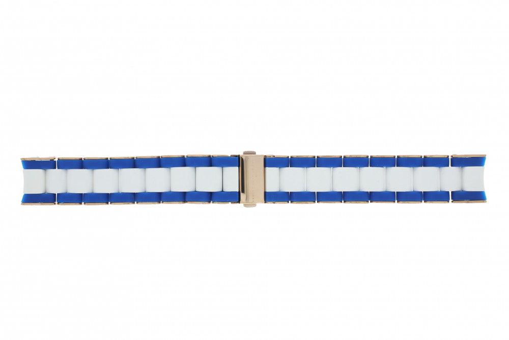  Shop Authentic Marc Jacobs Rock Chronograph White Dial Two Tone Silicone Strap Watch for Women - MBM2594 - Luxxuri