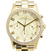  Shop Authentic Marc Jacobs Henry Chronograph Gold Dial Gold Steel Strap Watch for Women - MBM3105 - Luxxuri