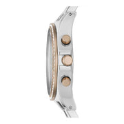  Shop Authentic Marc Jacobs Henry Chronograph Silver Dial Two Tone Steel Strap Watch for Women - MBM3106 - Luxxuri