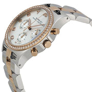  Shop Authentic Marc Jacobs Henry Chronograph Silver Dial Two Tone Steel Strap Watch for Women - MBM3106 - Luxxuri