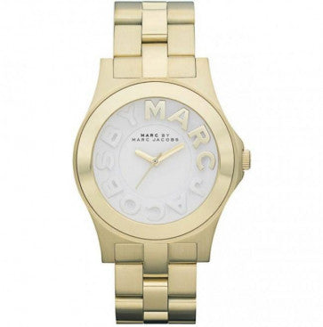  Shop Authentic Marc Jacobs Rivera White Dial Gold Steel Strap Watch for Women - MBM3134 - Luxxuri