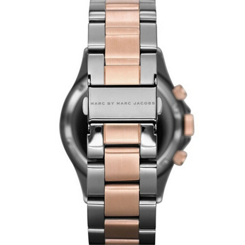  Shop Authentic Marc Jacobs Marc Chronograph Grey Dial Two Tone Steel Strap Watch for Men - MBM3157 - Luxxuri