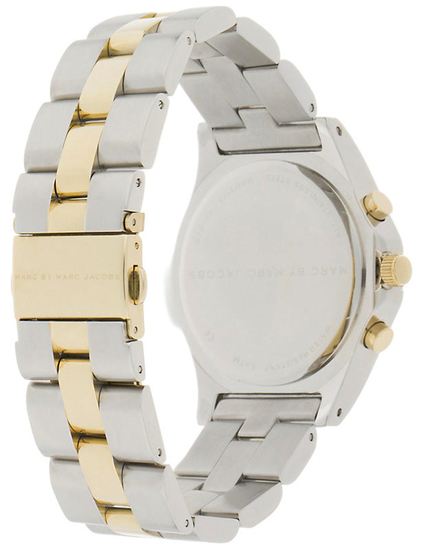  Shop Authentic Marc Jacobs Blade Chronograph Silver Dial Two Tone Steel Strap Watch for Women - MBM3177 - Luxxuri