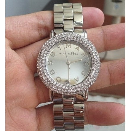  Shop Authentic Marc Jacobs Marci Silver Dial Silver Steel Strap Watch for Women - MBM3190 - Luxxuri